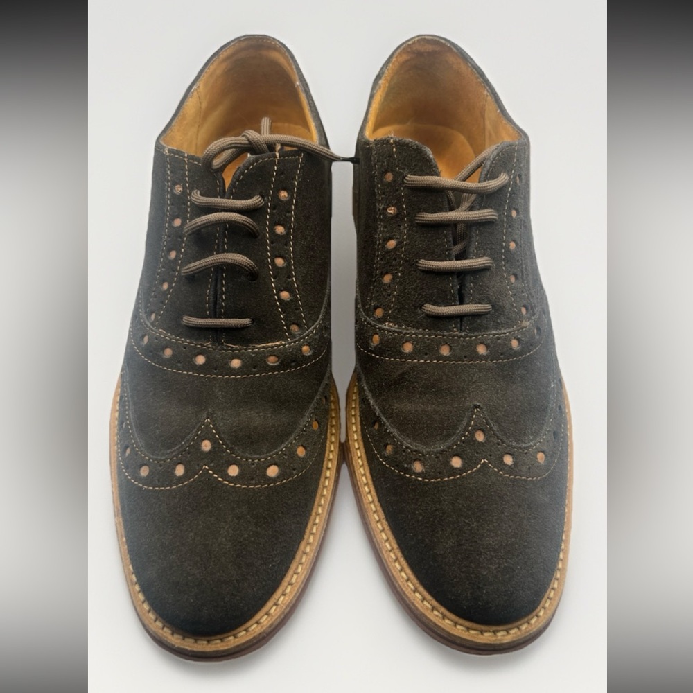 Classic Men's Wingtip Suede Oxfords